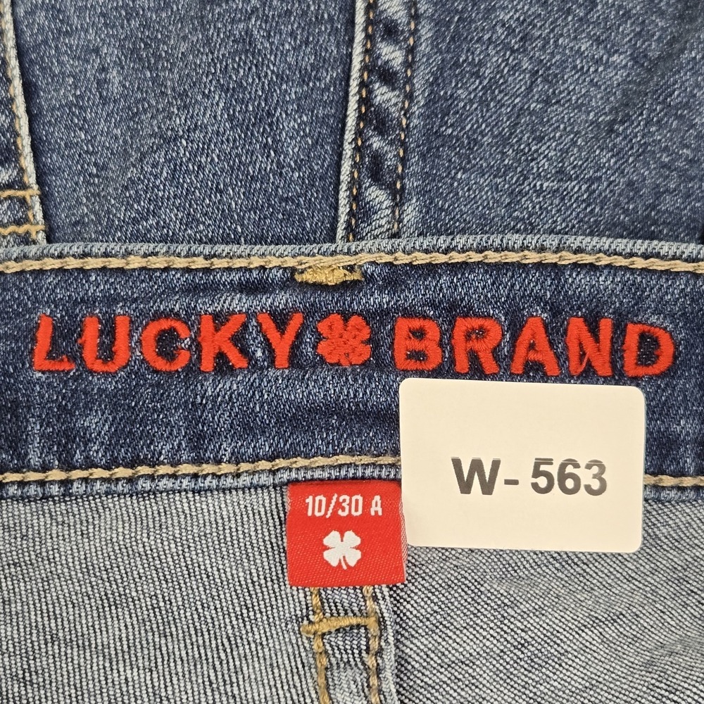 Lucky Brand Women Jeans 10/30A Blue Denim Bootcut 29.5" Inseam Raw Hem - Picture 2 of 12